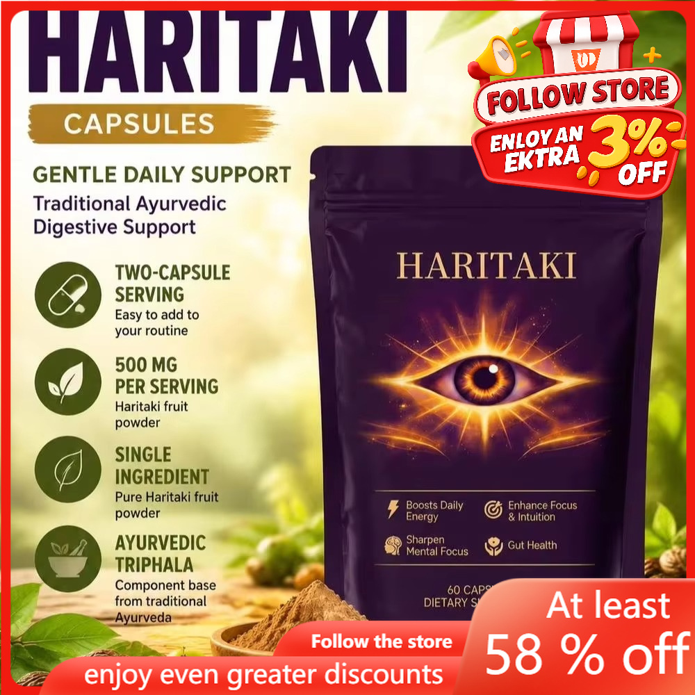 Herbal Tea - Cápsulas HARITAKI para Energia Diária, Foco