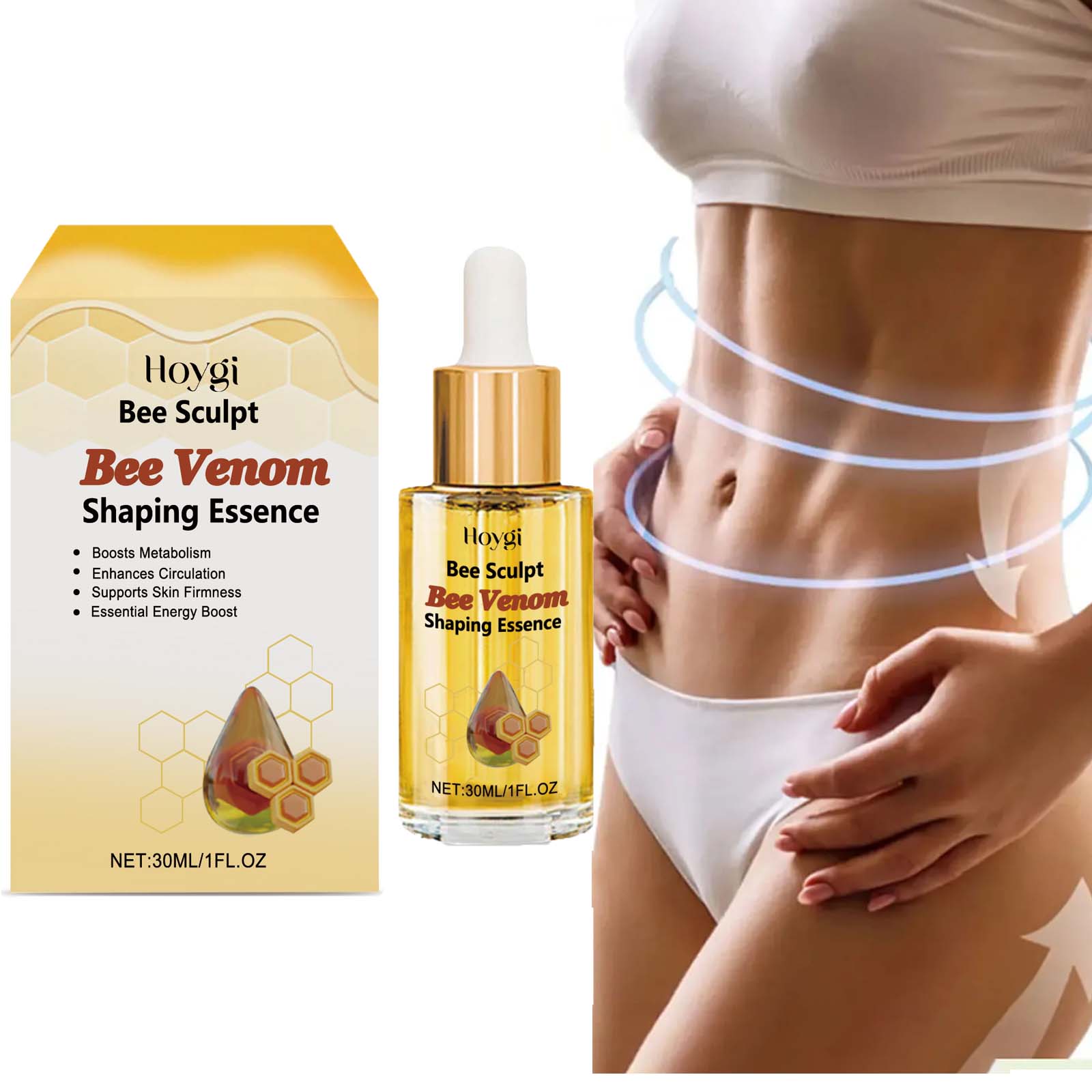 Ginger Tea - Óleo modelador de veneno de abelha,