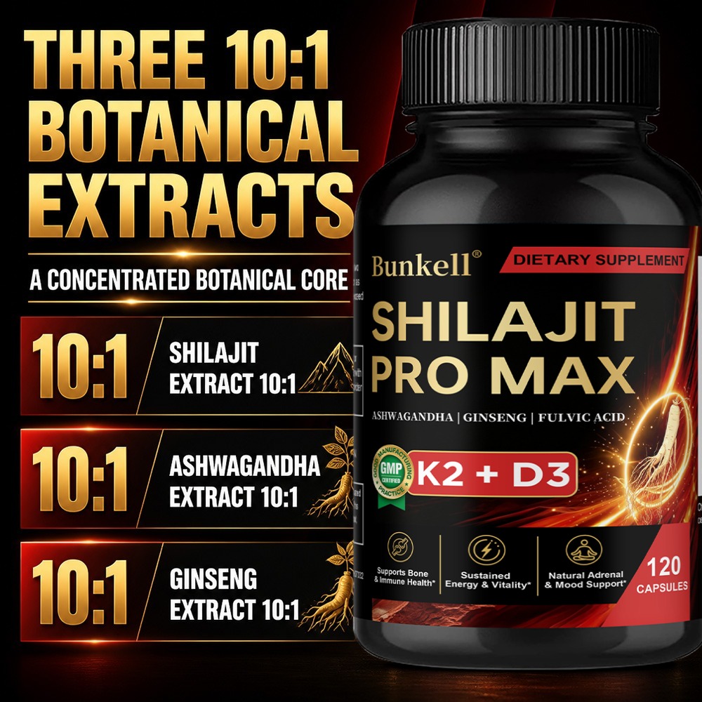 Ginger Tea - Suplemento Shilajit, com Vitamina D3 K2,