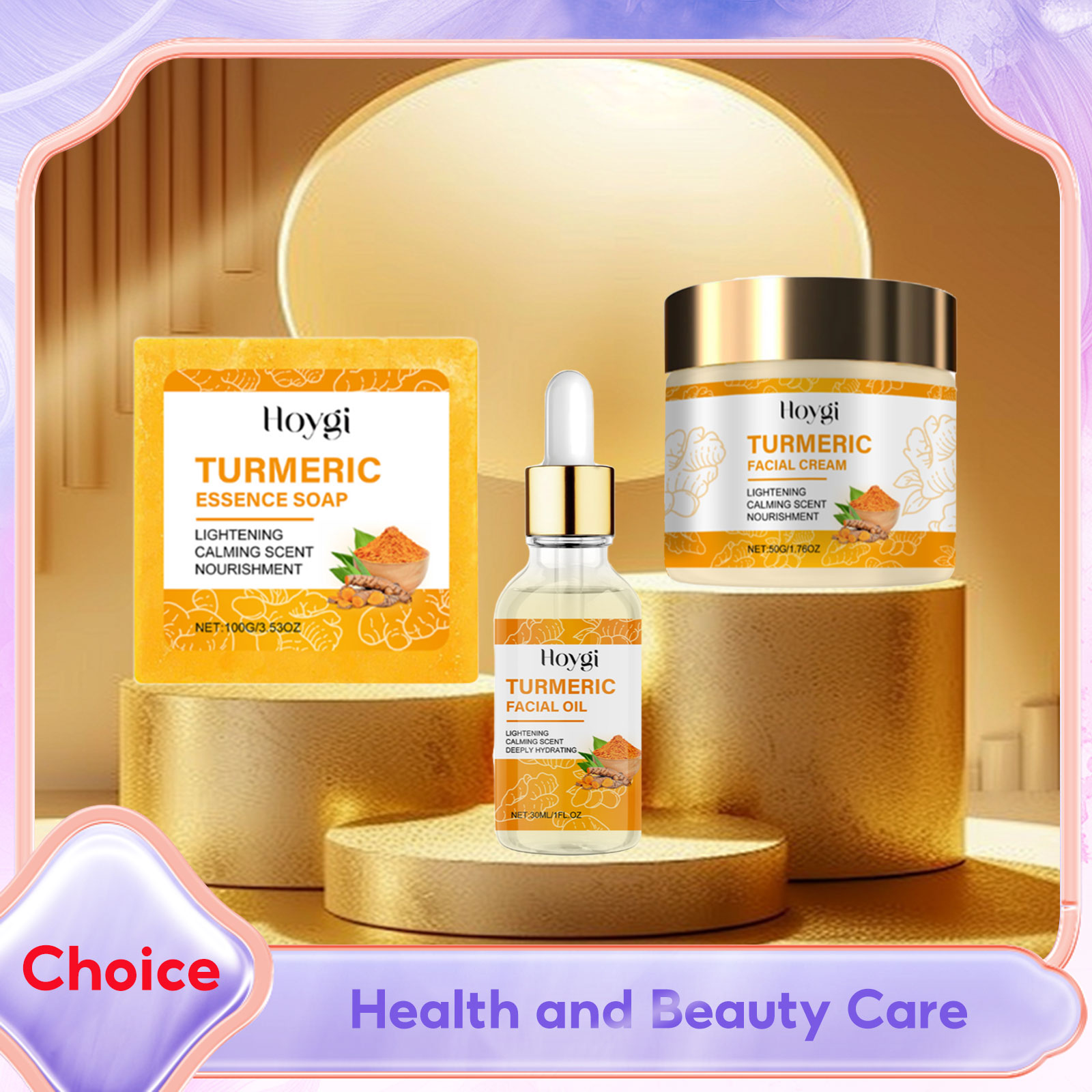 Turmeric - Conjunto de cuidados com a pele