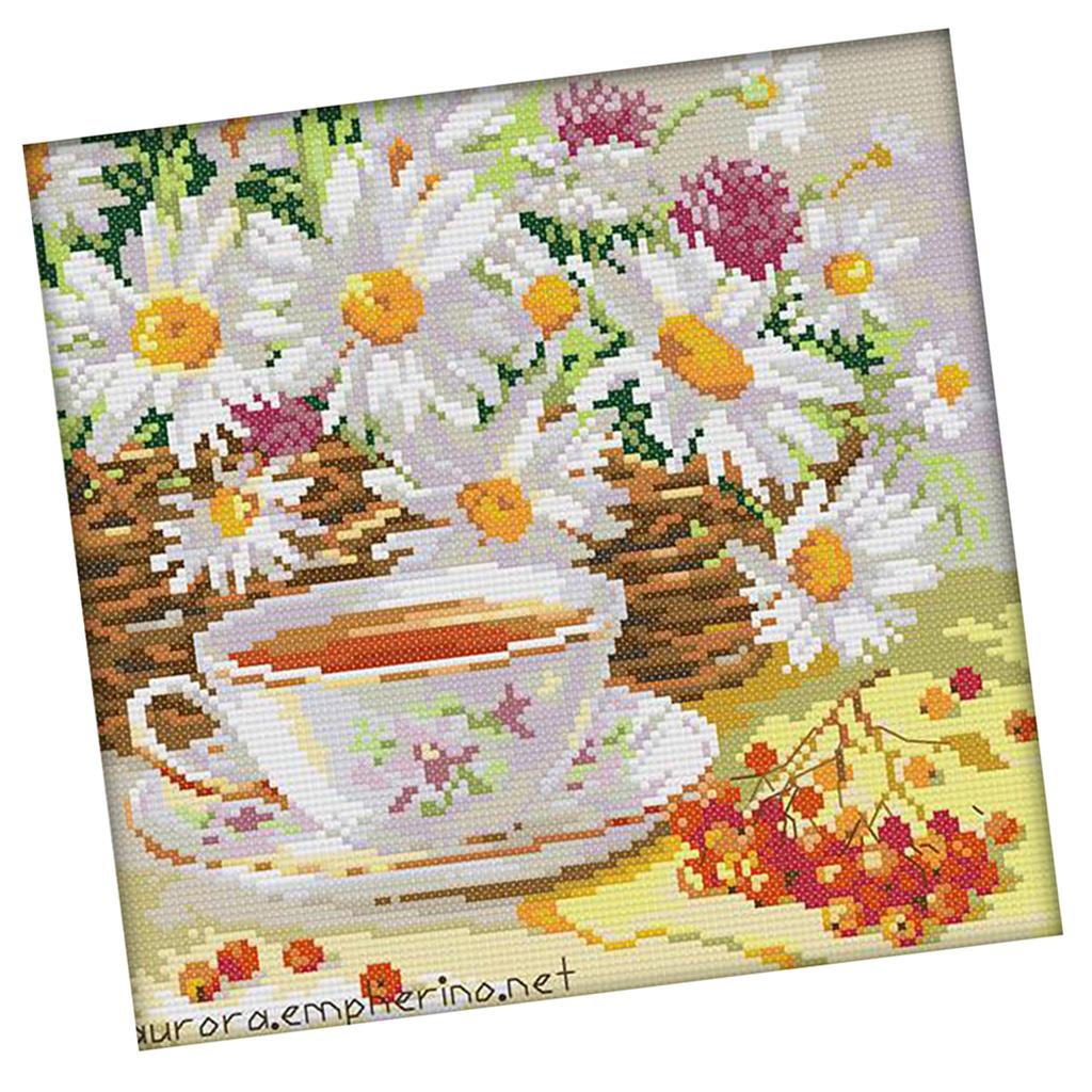 Kit Completo de Ponto Cruz em  - Chamomile Tea avaliação e preço