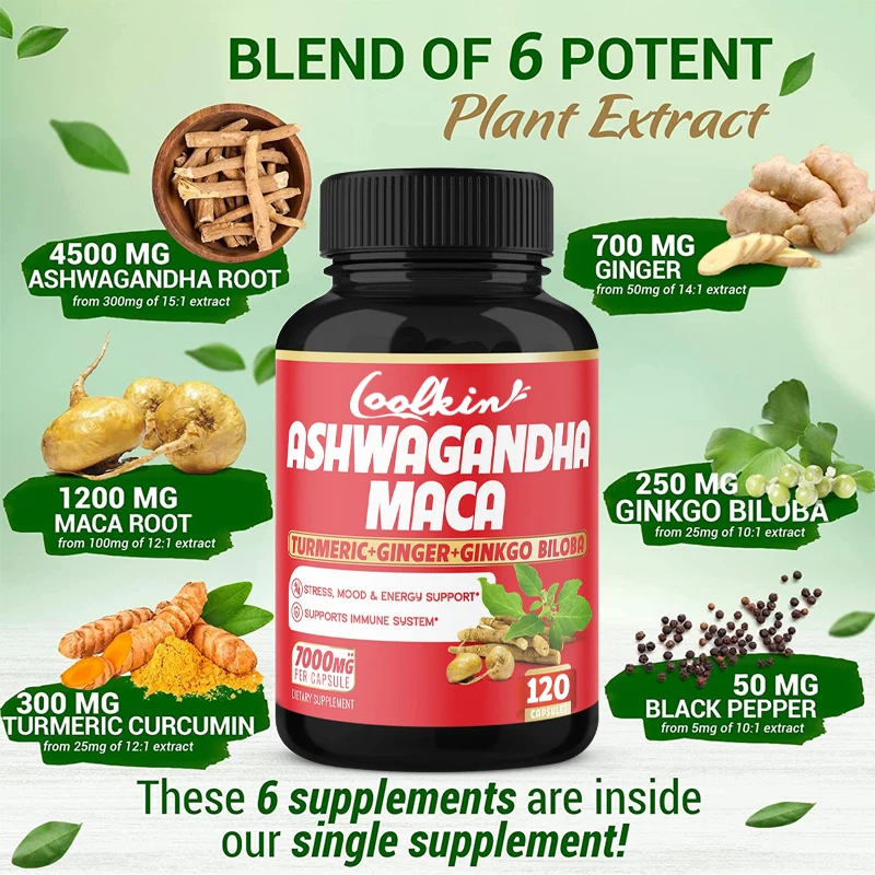 Cápsulas de Ashwagandha e Maca - Ginger Tea avaliação e preço