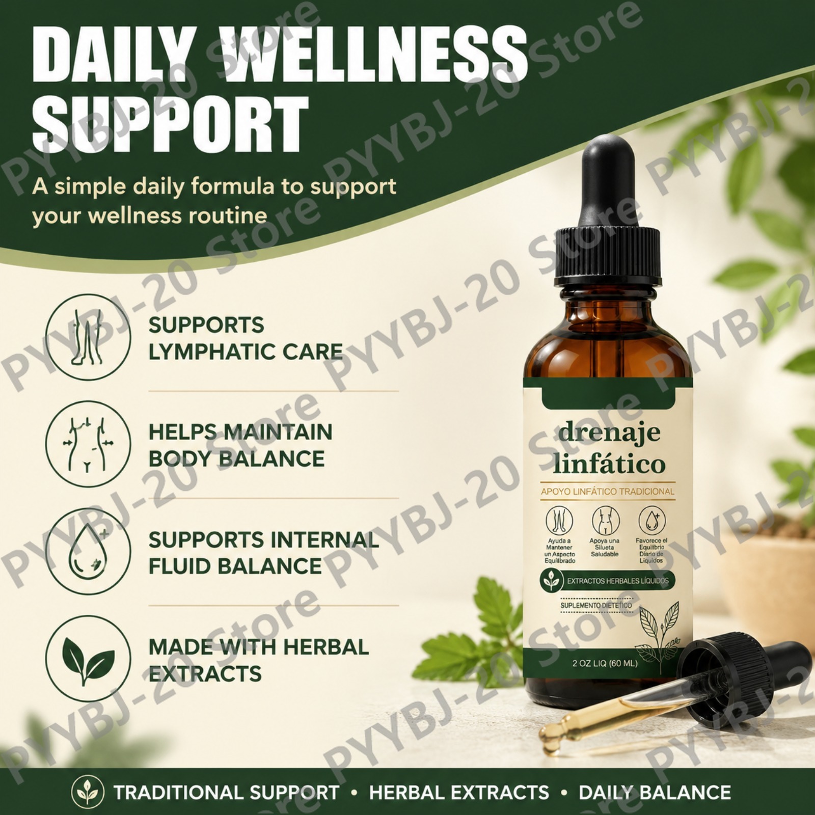 Gotas Líquidas de Suporte Linf - Herbal Supplement avaliação e preço